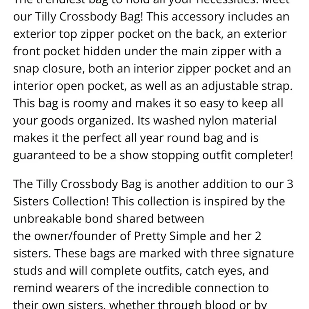 Tilly crossbody bag from Pretty Simple in Navy NWOT - Picture 3 of 6
